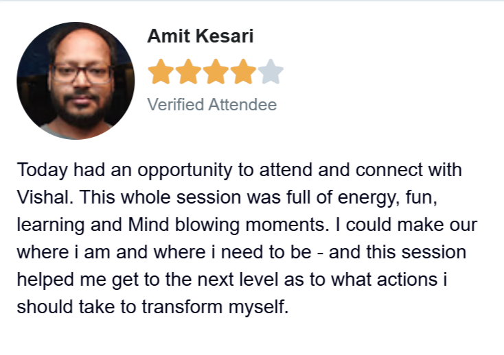 Testimonial from Amit Kesari