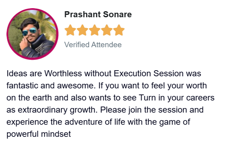 Testimonial from Prashant Sonare